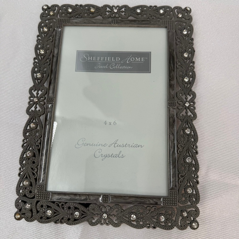 Sheffield Home Coquette Picture Frame Set Pewter Victorian Dark Academia 5x7 4x6 - Picture 9 of 15